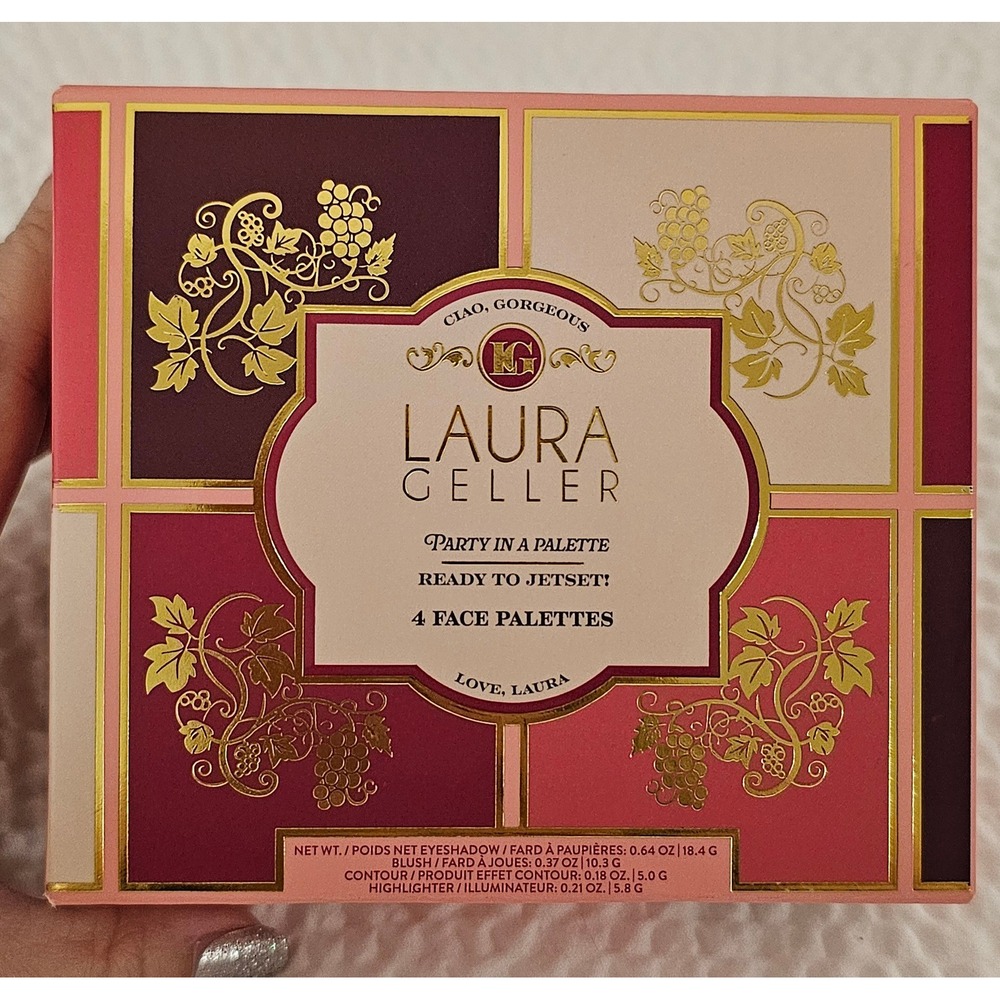 Laura Geller Party in a Palette Ready to Jetset 4 Face Palettes Collection New